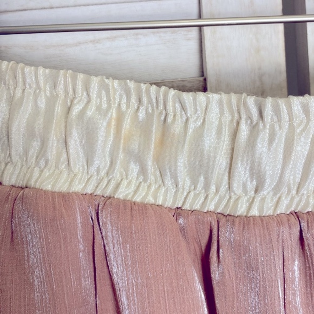 Zara Pink Metallic Satin Effect Joggers.  Size XS - Picture 6 of 16